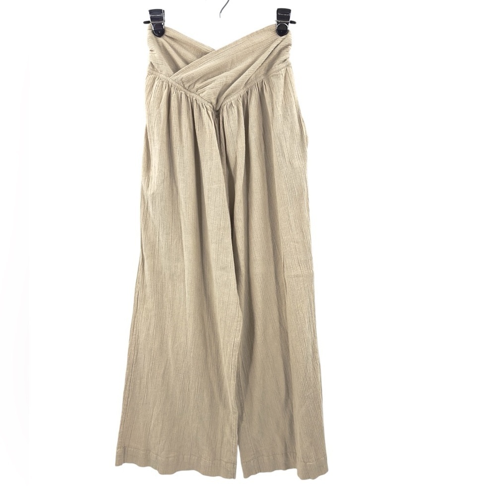 Free People Wide Leg Pants Womens XS Linen Cotton Boho Beach Granola Festival